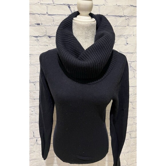 GAP Women's Pullover Solid Turtleneck Sweater Navy Blue Wool Blend Size Small - Picture 1 of 8